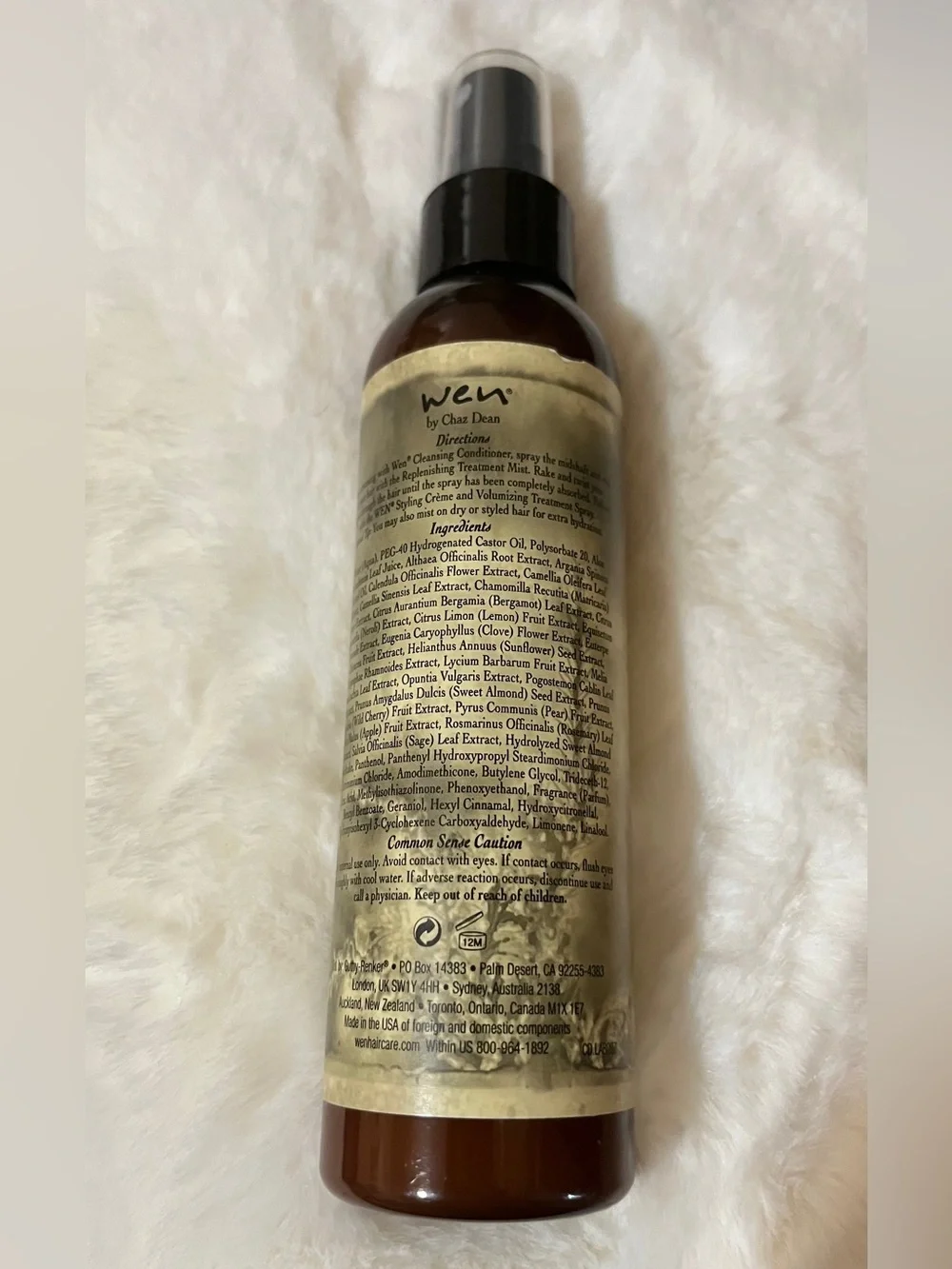 WEN BY CHAZ DEAN Sweet Almond Mint Hair Replenishing Mist New Full